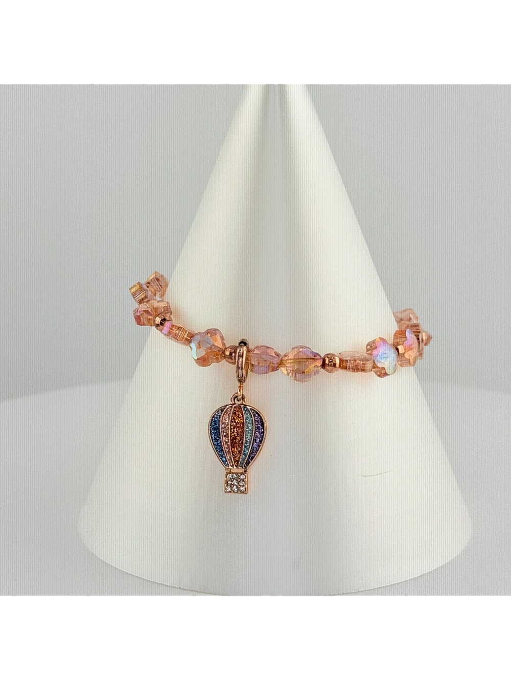 Bomb Party Single Stack Hot Air Balloon Bracelet - on Rose Gold #40
